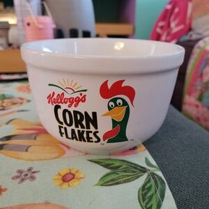 Vintage Kellogg's Corn Flakes White Bowl